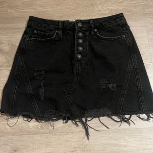 Free People black denim skirt size 26